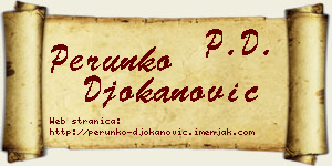Perunko Đokanović vizit kartica